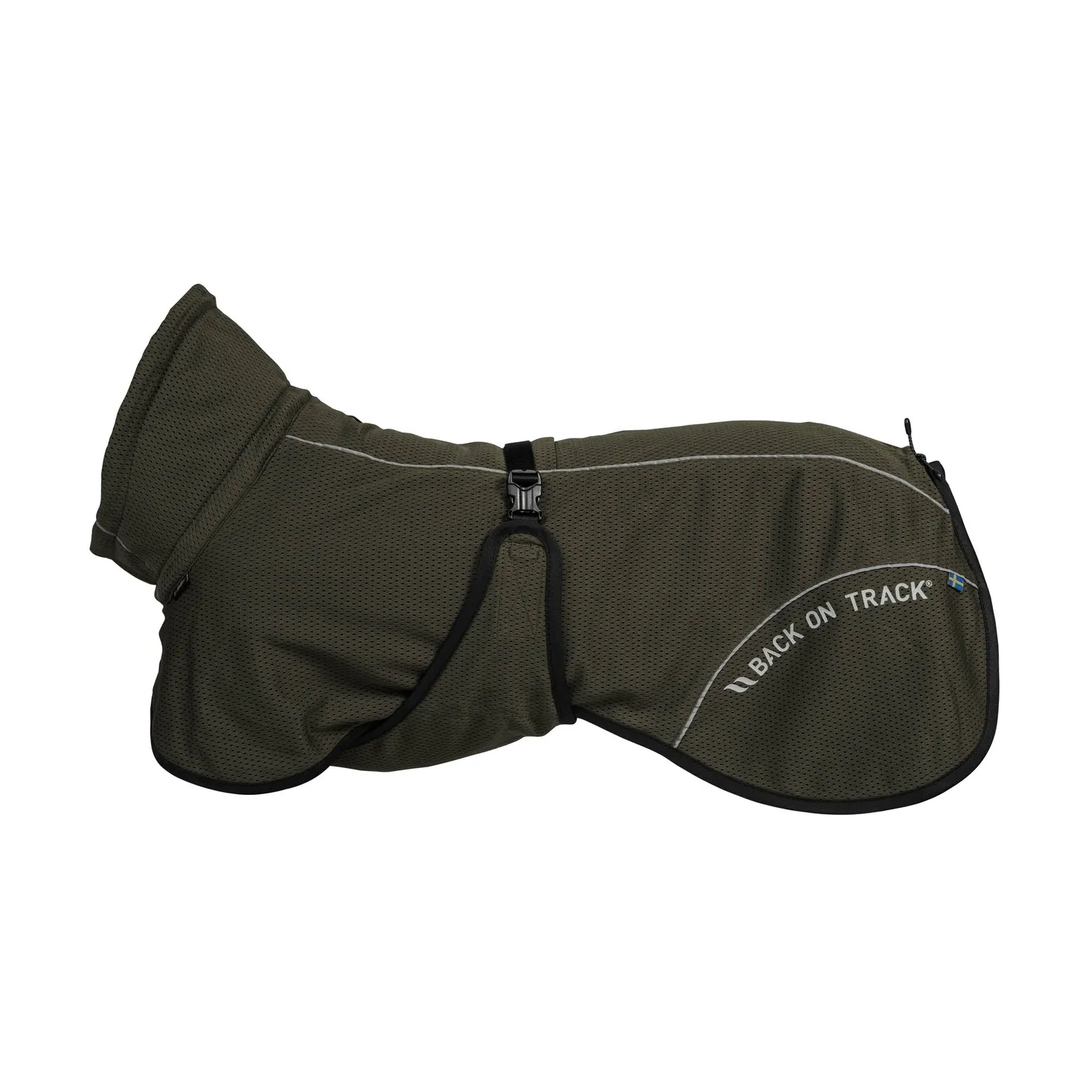 Back on Track Bay manteau chien mesh noir queue haute