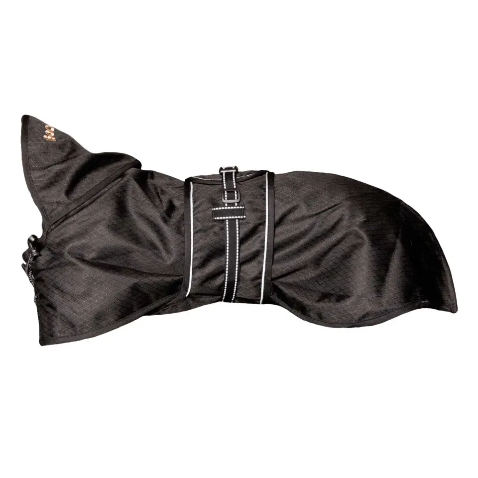 Back on Track manteau chien imperméable doublé noir 110g circulation