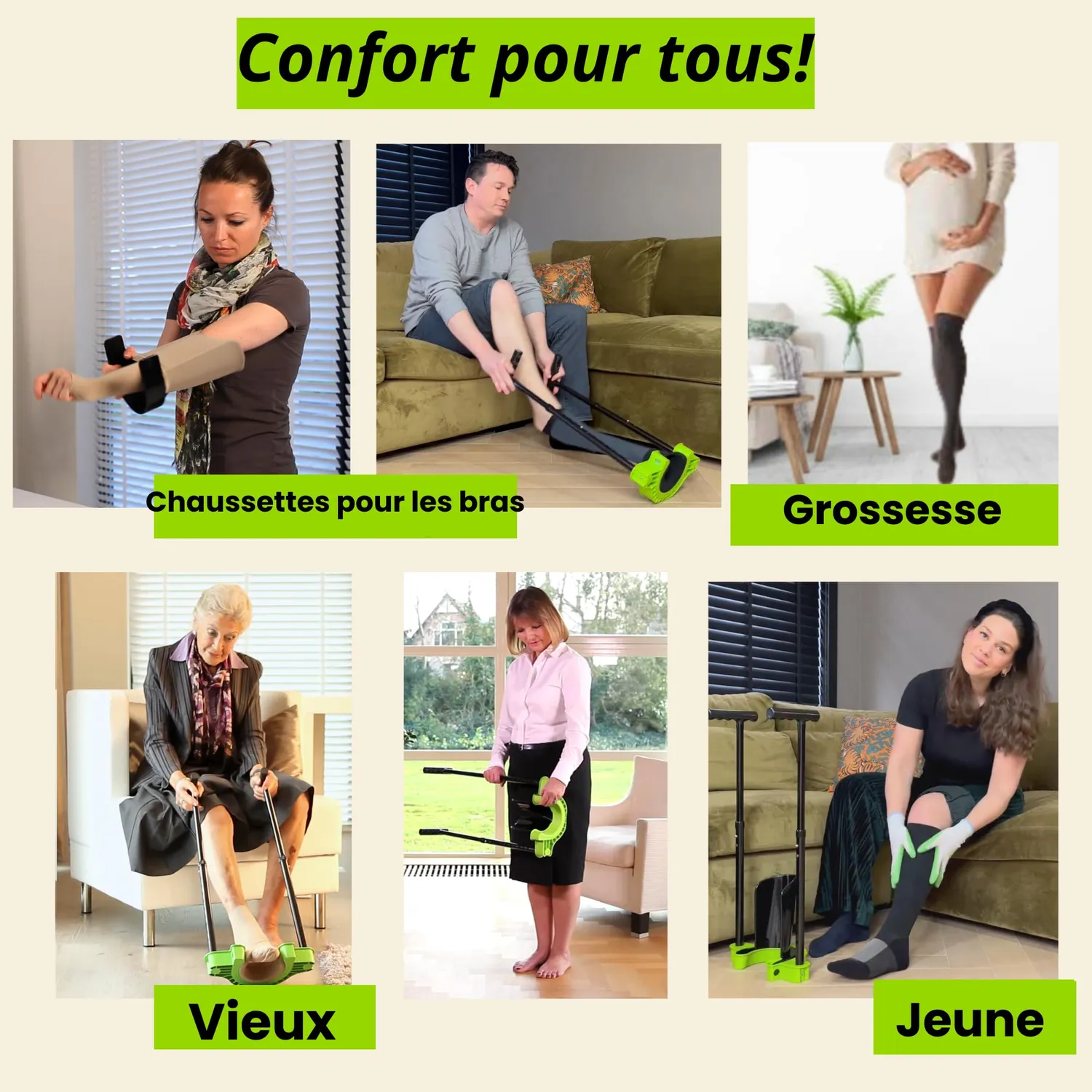 Steve Complete enfile-bas contention L mollet 47-56 cm