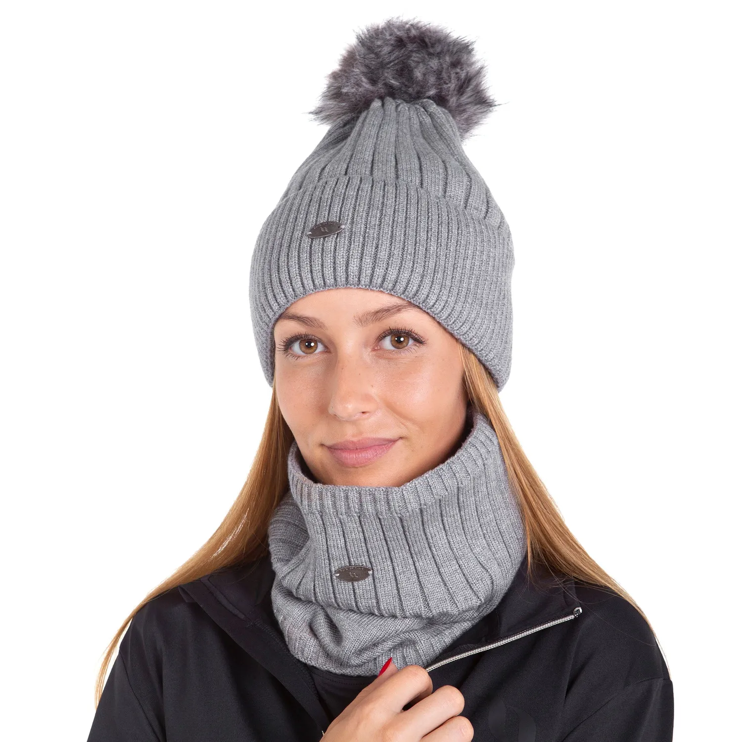 Back on Track Grey bonnet tricot gris foncé