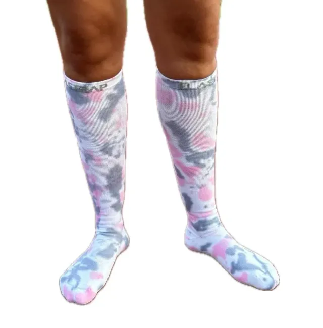 Elastrap chaussettes compression hautes gris rose 37-42