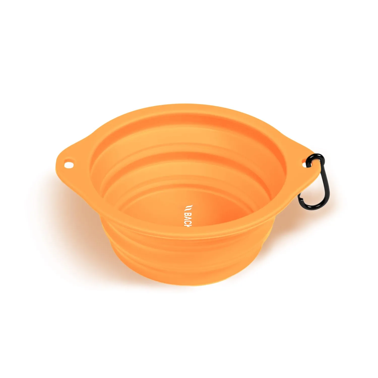Back on Track gamelle chien silicone pliable orange mousqueton