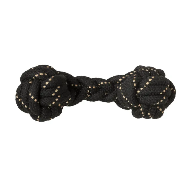 Back on Track Dumbbell jouet corde chien noir résistant