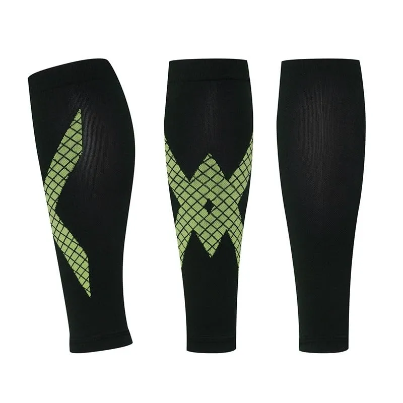 Elastrap X-Sport manchons mollets compression noir-bleu S-M