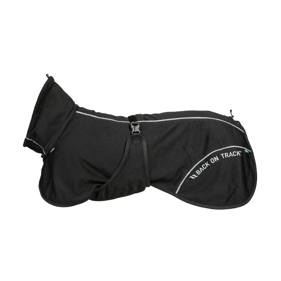 Back on Track Bay manteau chien mesh noir queue haute