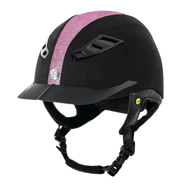 Back on Track EQ3 Lynx casque équitation rose M pailleté