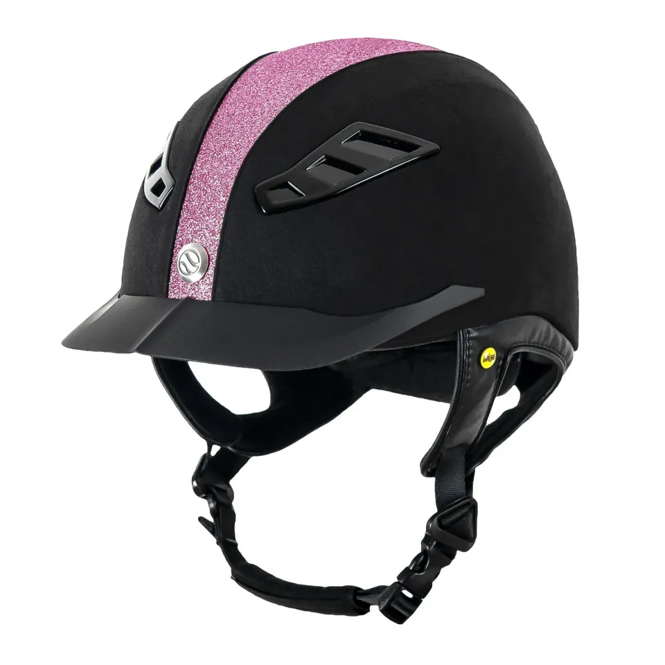 Back on Track EQ3 Lynx casque équitation rose M pailleté