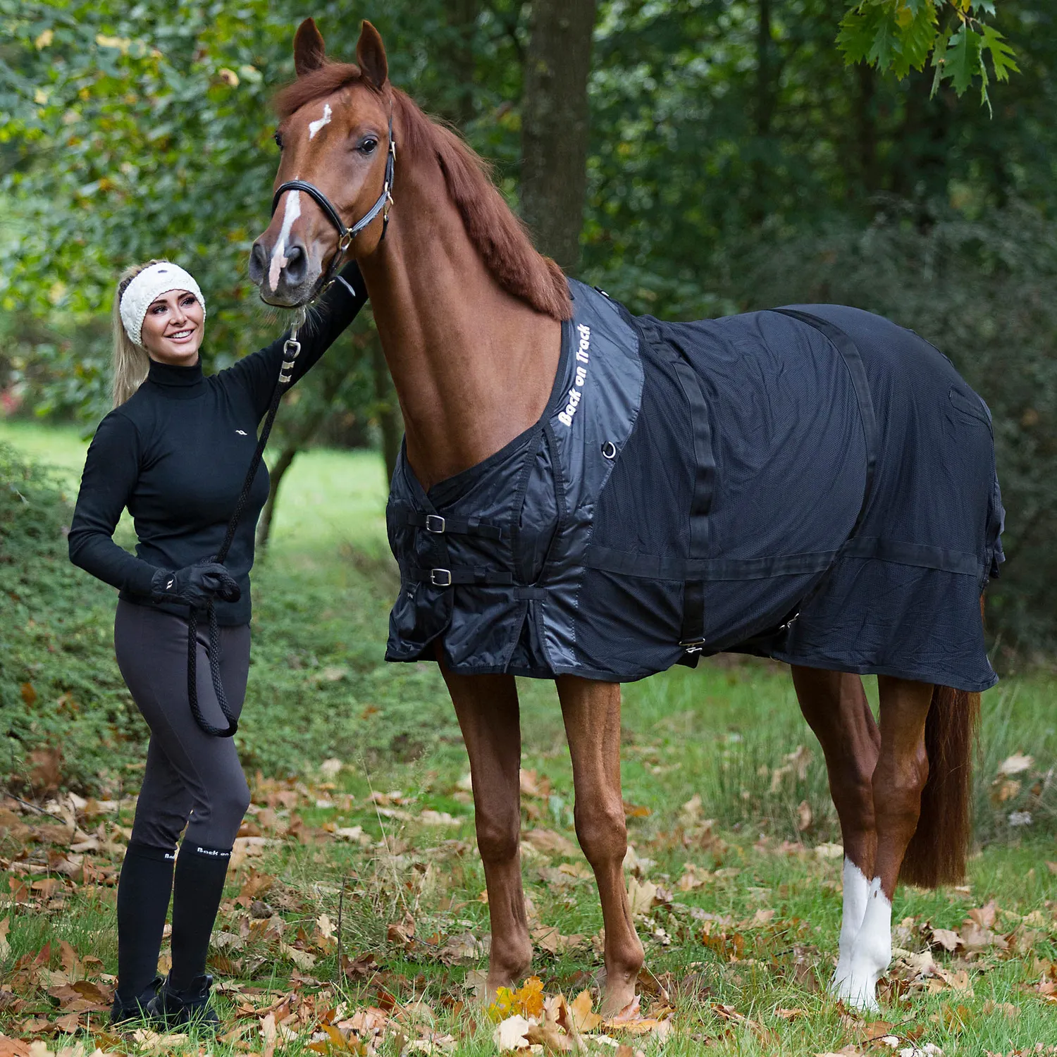 Back on Track Mesh chemise cheval respirante bleue