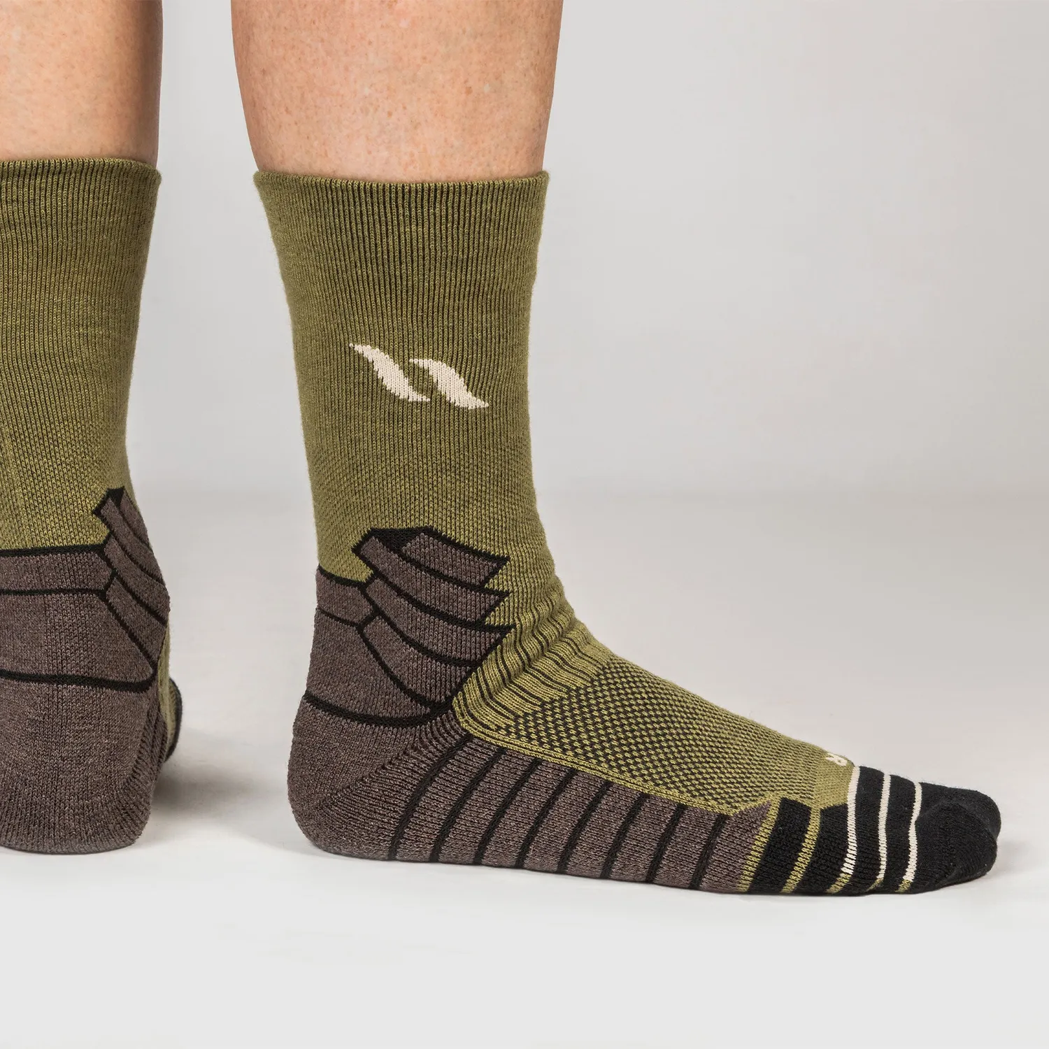 Back on Track Rowan Chaussettes randonnée vert