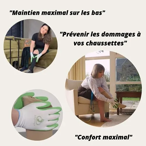 Steve gants enfile-bas sans latex taille S adhérence forte