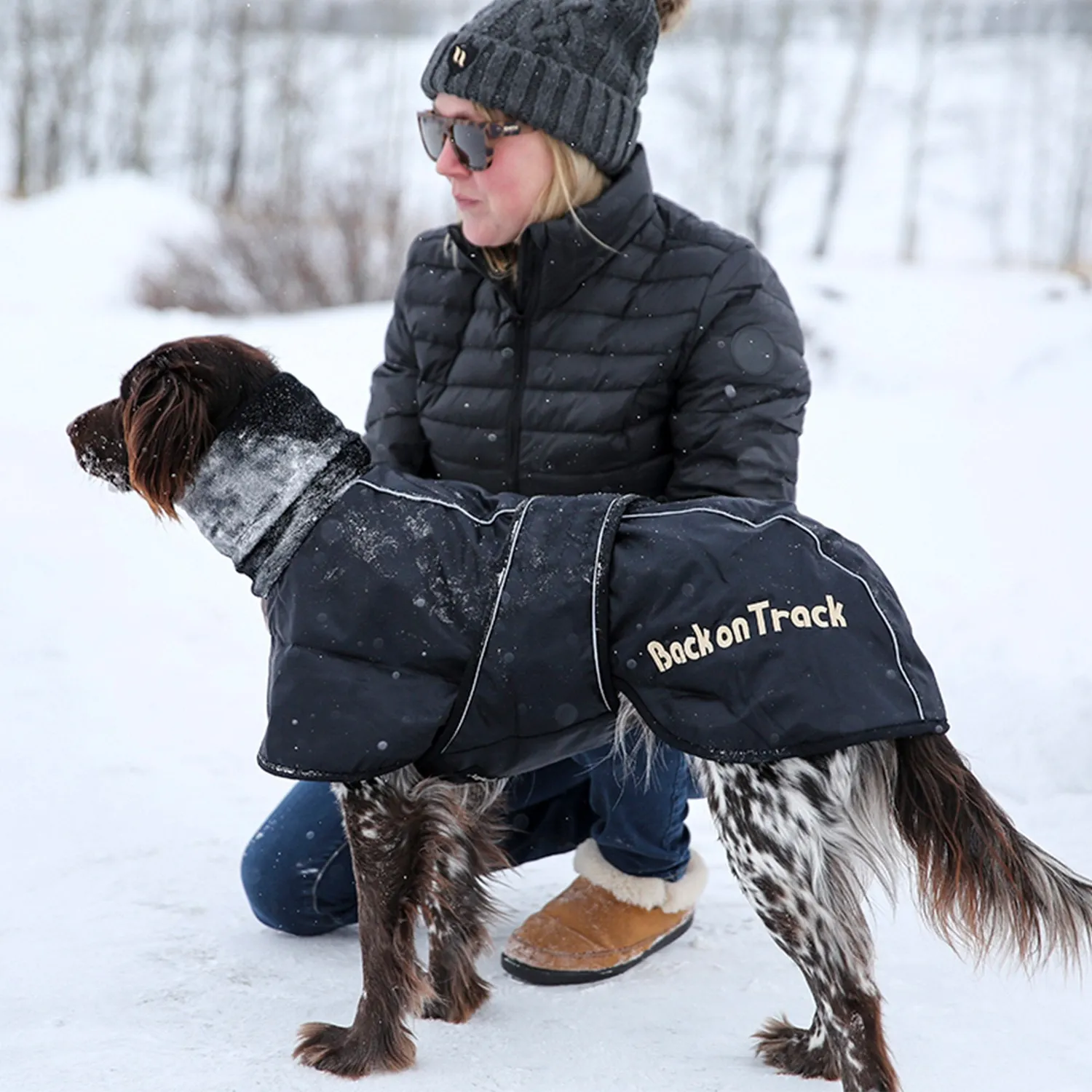 Back on Track Whippet manteau chien lévrier noir 45 cm