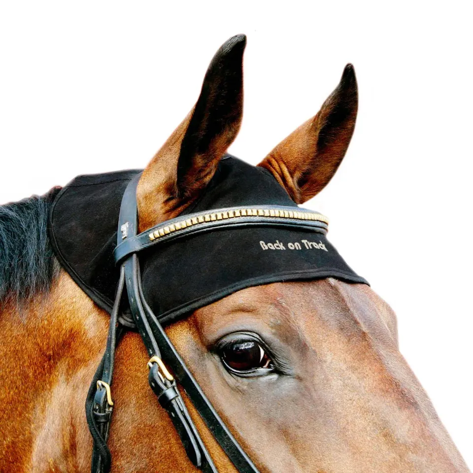 Back on Track Head Cover couvre-nuque cheval noir M/L