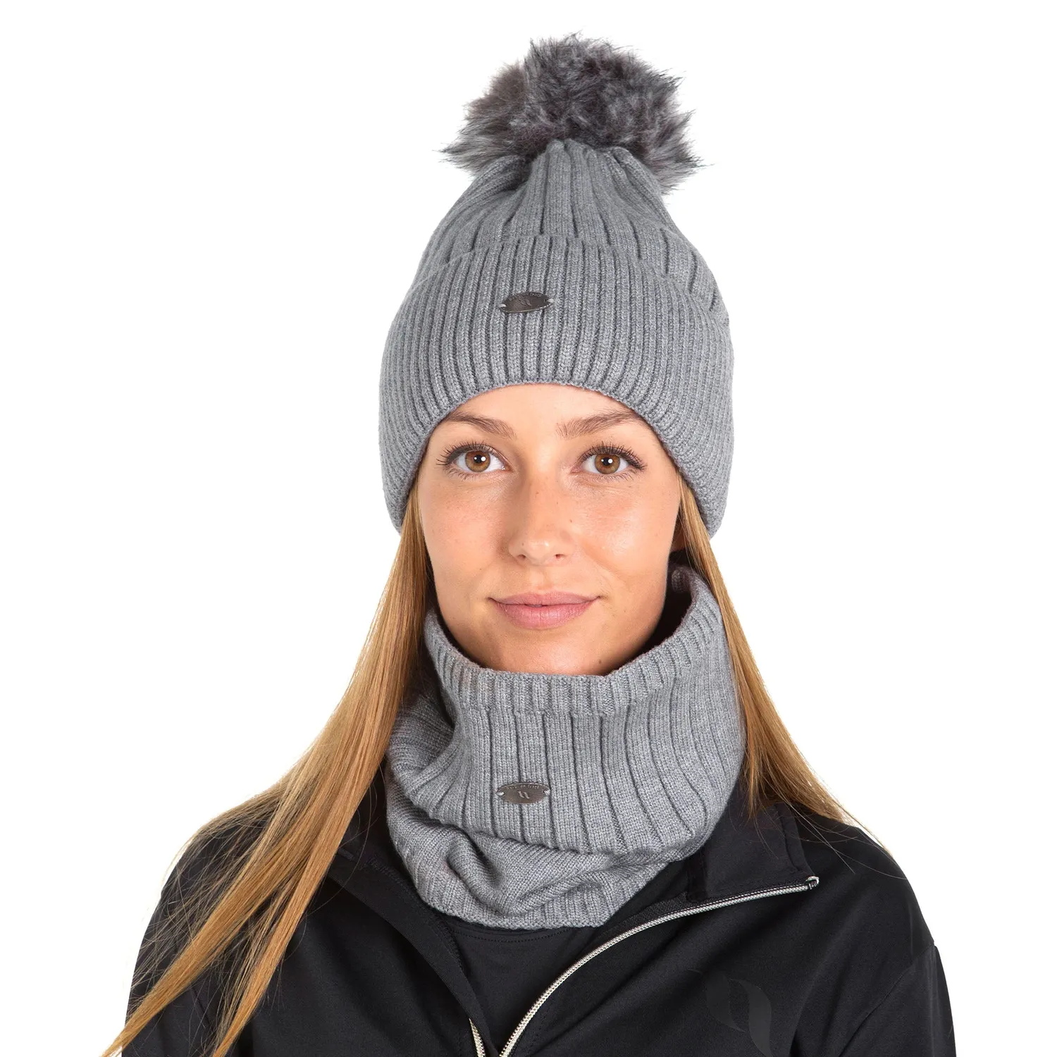 Back on Track Grey bonnet tricot gris foncé