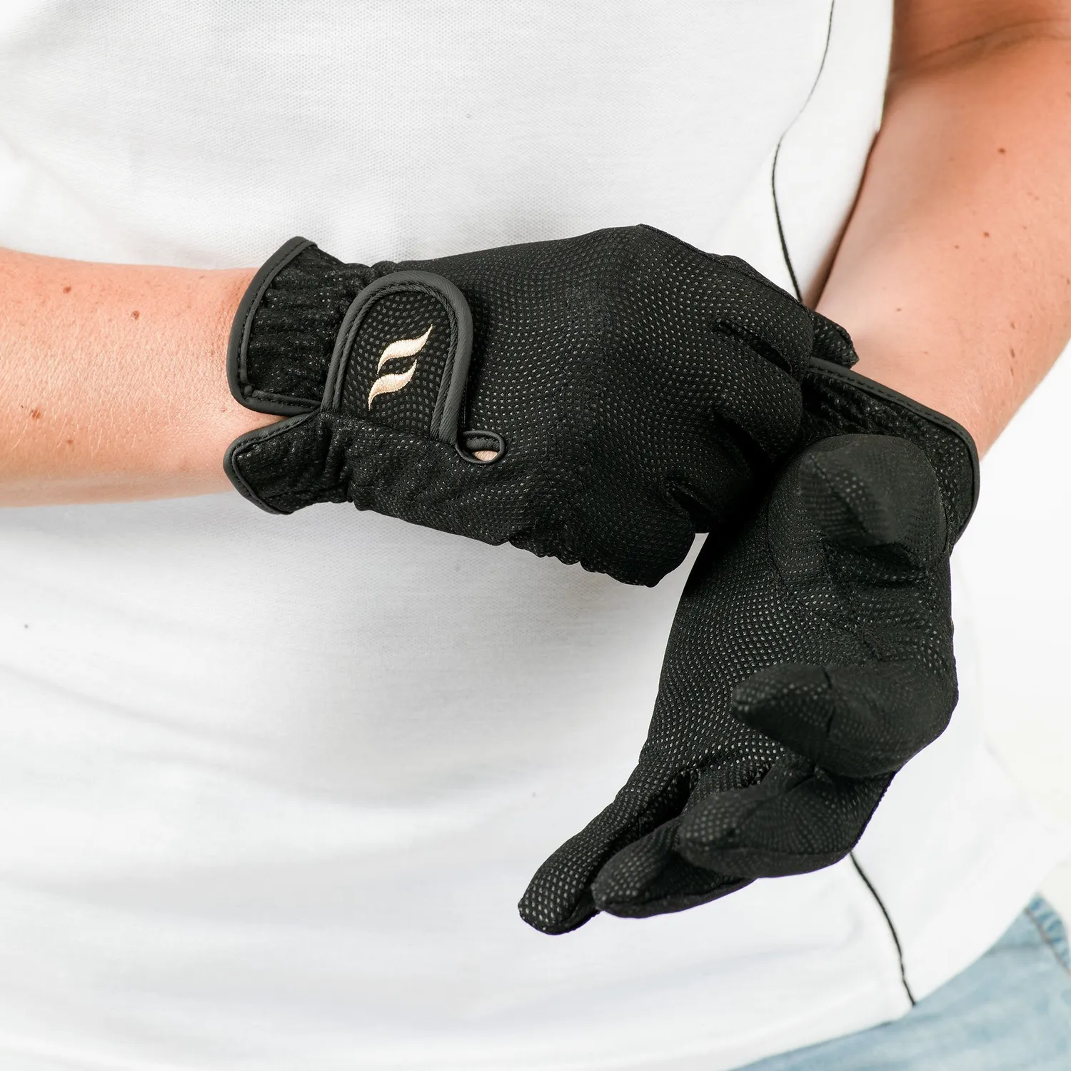 Back on Track gants équitation noirs chauds
