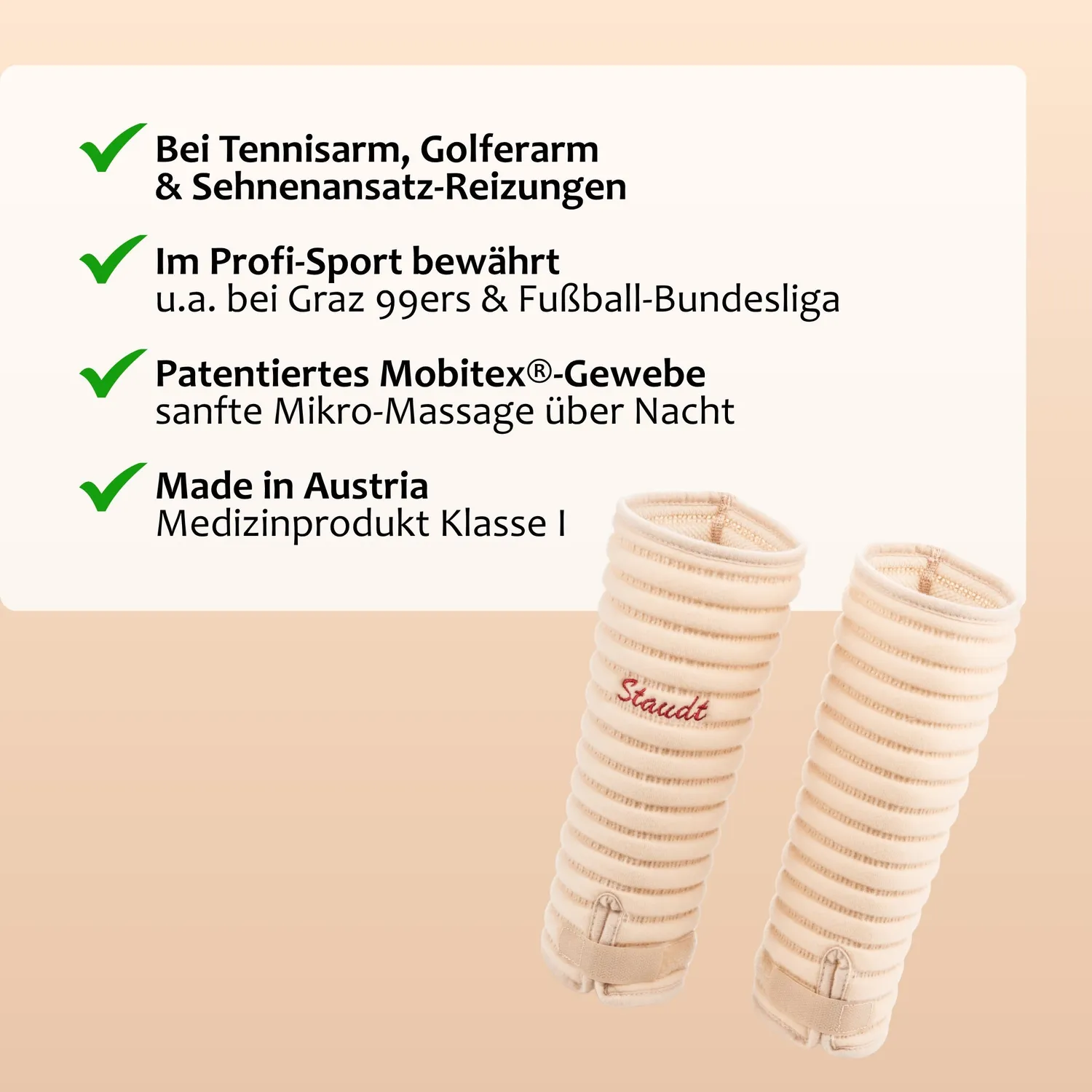 Staudt Ellbogen-Manschetten manchette coude taille S-XL